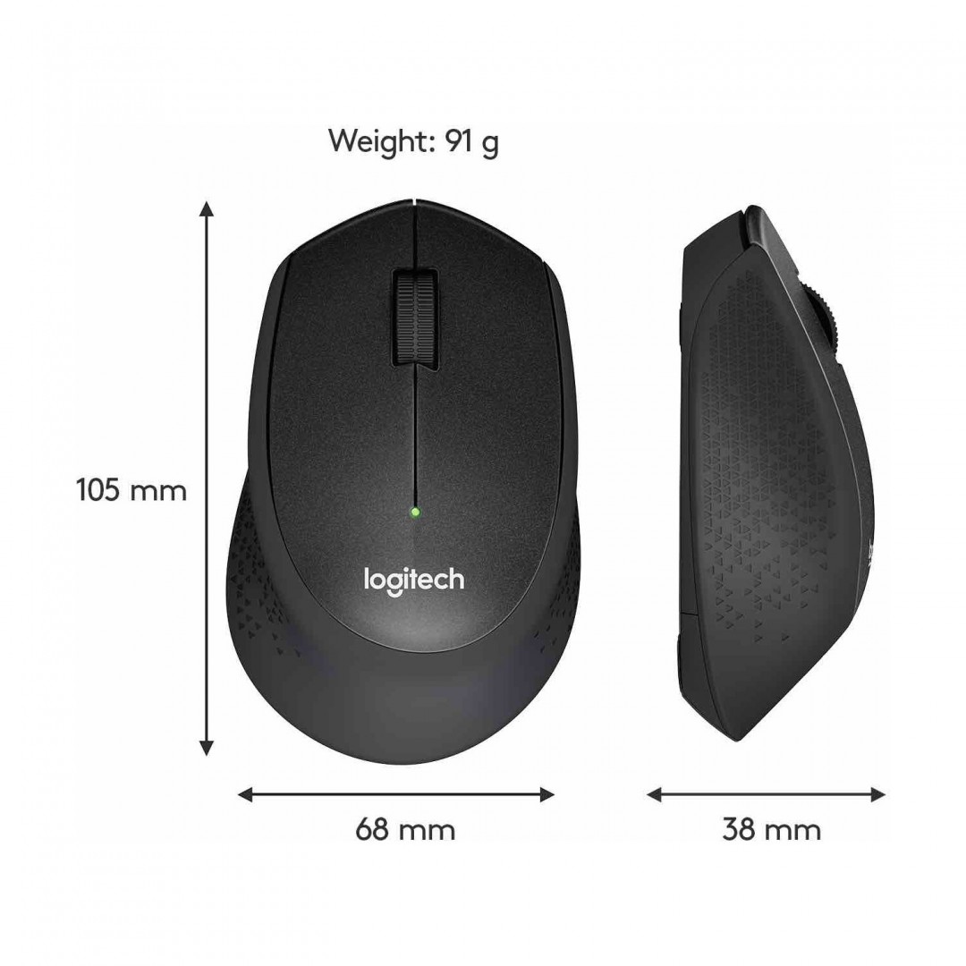 LOGITECH M330 SILENT MOUSE BLACK 910-004909