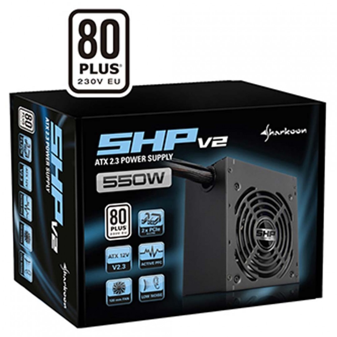 SHARKOON 650W SHP650 V2 80+ 12CM FANLI POWER SUPPLY