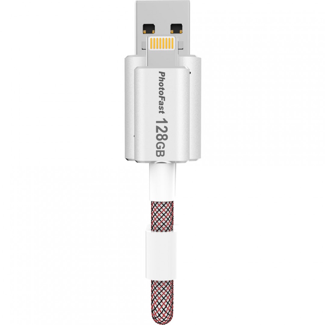 PHOTOFAST 128GB USB 3.0 MEMORİES CABLE GEN3 Lightning ŞARJ KABLOLU GÜMÜŞ USB BELLEK