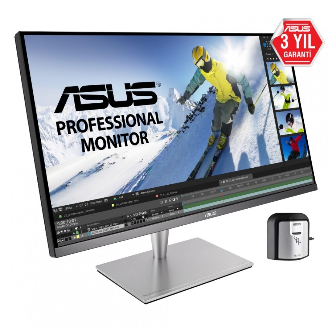 ASUS 32" IPS PROART PA32UC-K 5MS 60HZ HDMI DP THUNDERBOLT 3840X2160 KURUMSAL PİVOT MONİTÖR HDR