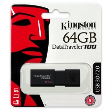 KINGSTON 64GB USB 3.0 DataTraveler DT100G3/64GB Siyah Taşınabilir Bellek