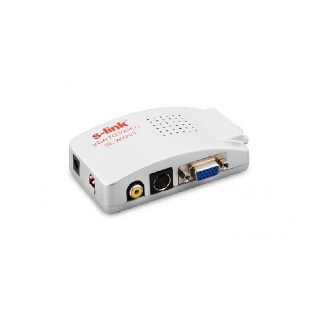 S-LINK SL-AV201 S-Video & Vga Dişi Görüntü Adaptörü Beyaz