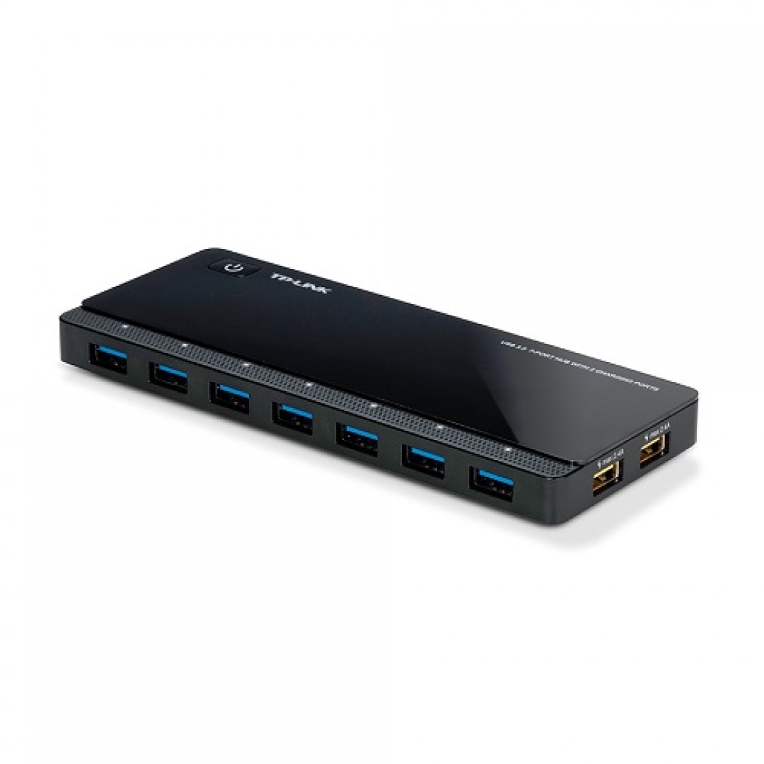 TP-LINK UH720 7port USB 3.0 Siyah USB Çoklayıcı Hub Adaptörlü