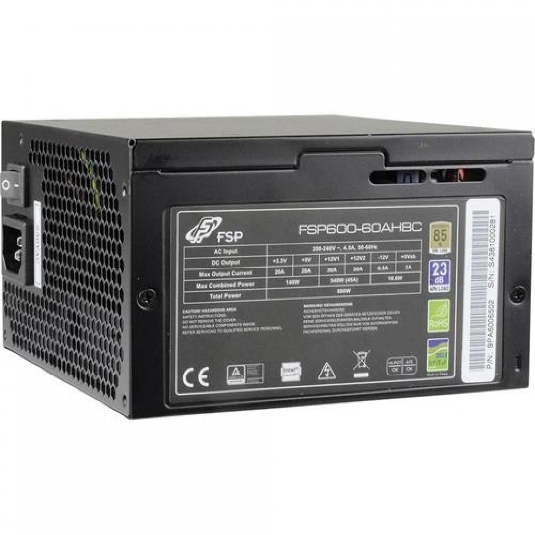 FSP 600W 80+ FSP600 60AHBC 12CM FANLI APFC POWER SUPPLY