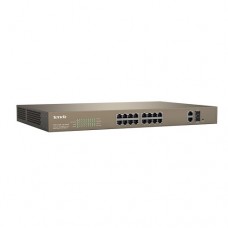 TENDA 16port 250w FULL PoE TEF1218P 10/100/ 2x1000 2X SFP Yönetilemez Switch