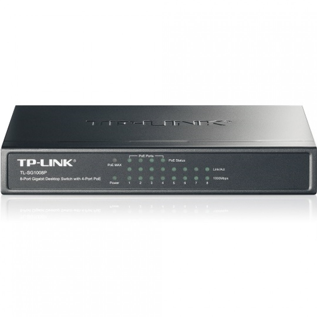 TP-LINK 8port 53w 4port PoE TL-SG1008P GIGABIT Yönetilemez Switch