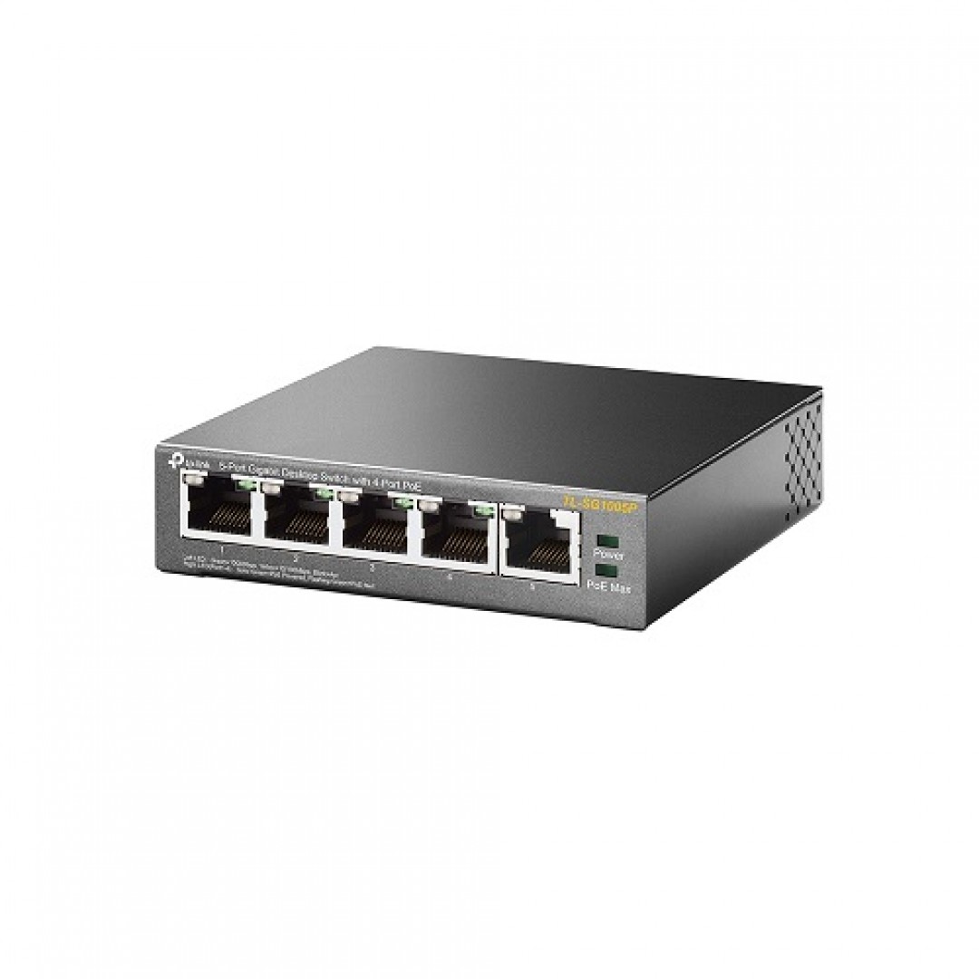 TP-LINK 5port 63w 4port PoE TL-SG1005P GIGABIT Yönetilemez Switch