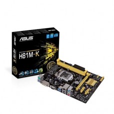 ASUS H81M-K DDR3 SATA3 DVI PCIe 16X v3.0 1150p mATX