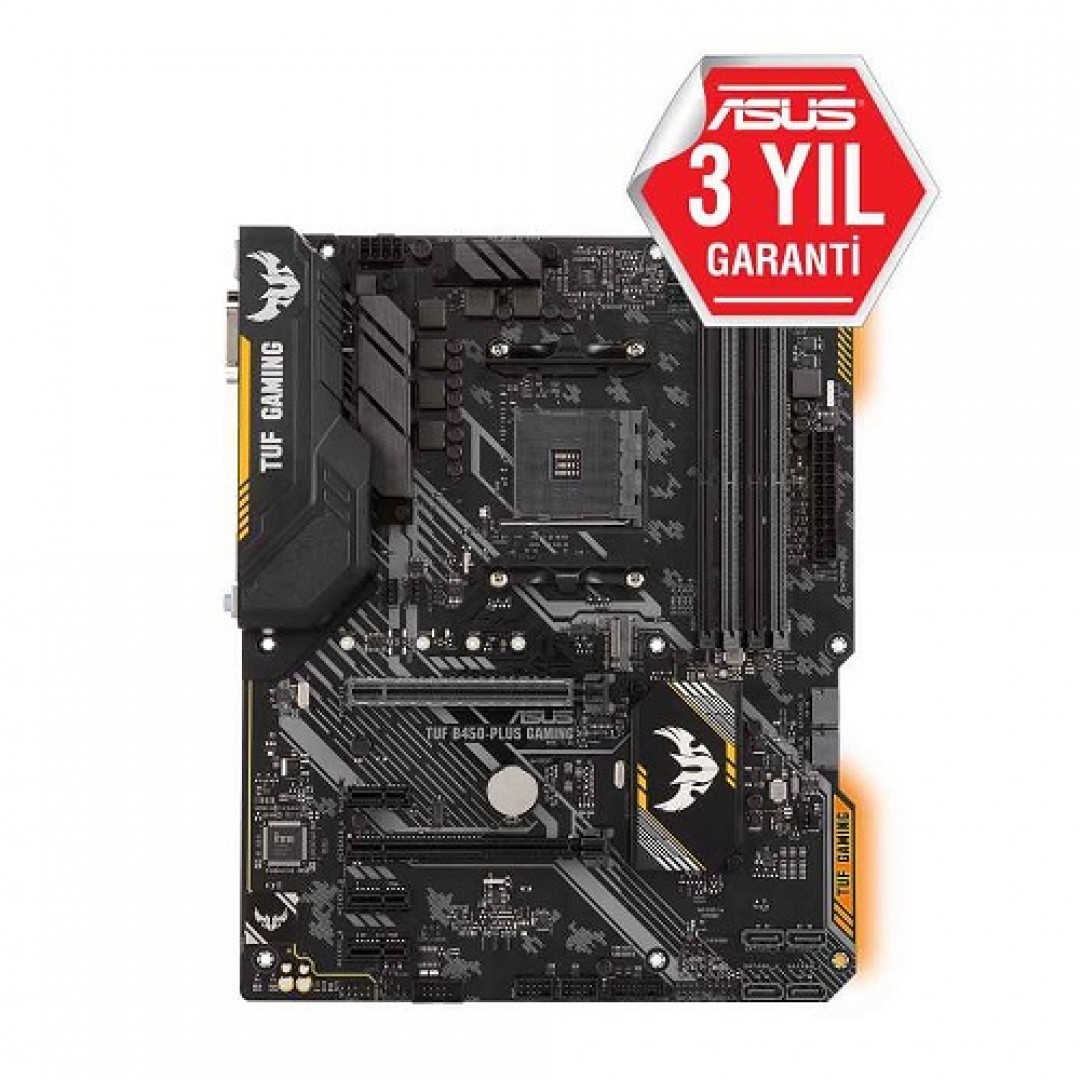 ASUS TUF B450-PLUS-GAMING DDR4 SATA3 M2 PCIe NVME HDMI DVI PCIe 16X v3.0 AM4 ATX