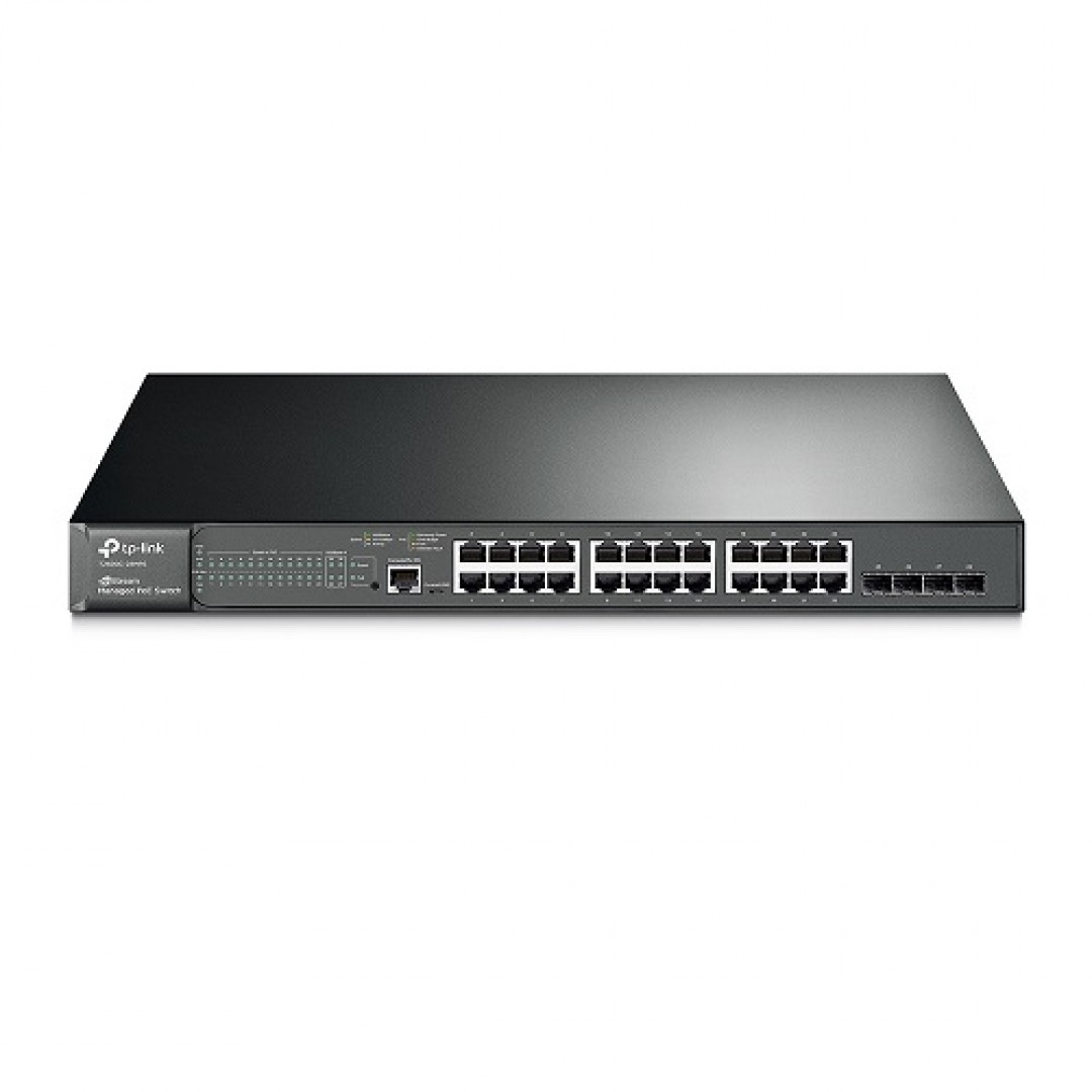 TP-LINK 24port 384w FULL PoE T2600G-28MPS (TL-SG3424P) GIGABIT 4X SFP Yönetilemez Switch