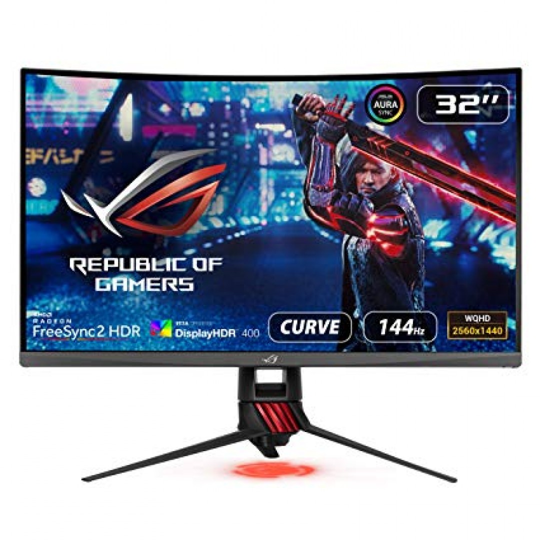 ASUS 31.5" ROG STRIX XG32VQR 4MS 144Hz HDMI DP mDP 2560X1440 KAVİSLİ GAMING MONİTÖR