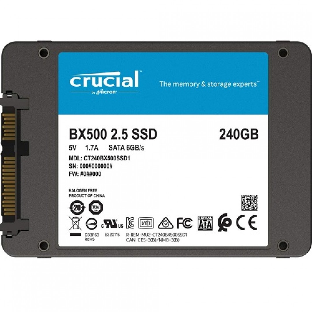 CRUCIAL BX500 CT240BX500SSD1 240GB 540- 500MB/s SSD SATA-3 Disk