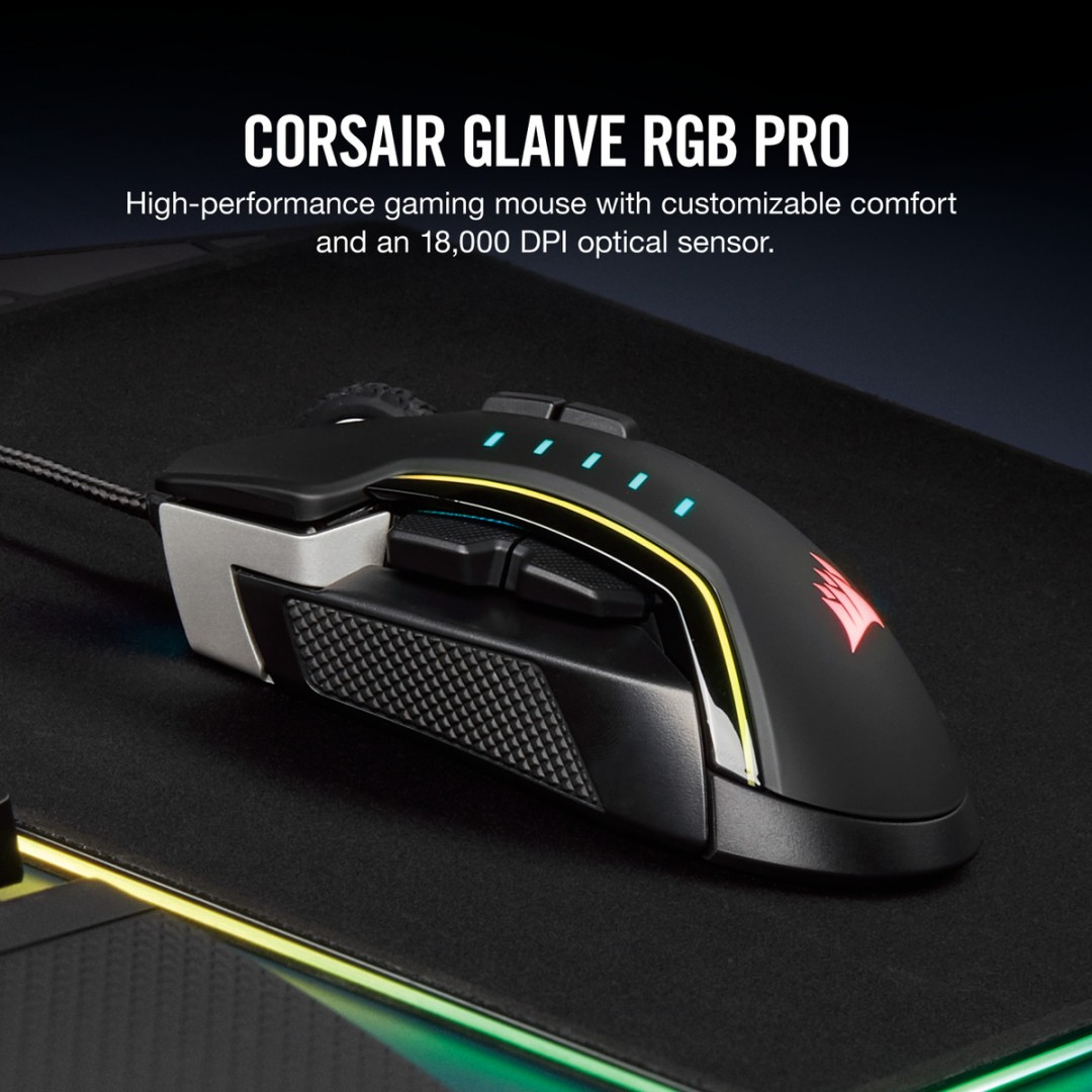 CORSAIR CH-9302311-EU GLAIVE RGB 18.000 DPI GAMING MOUSE