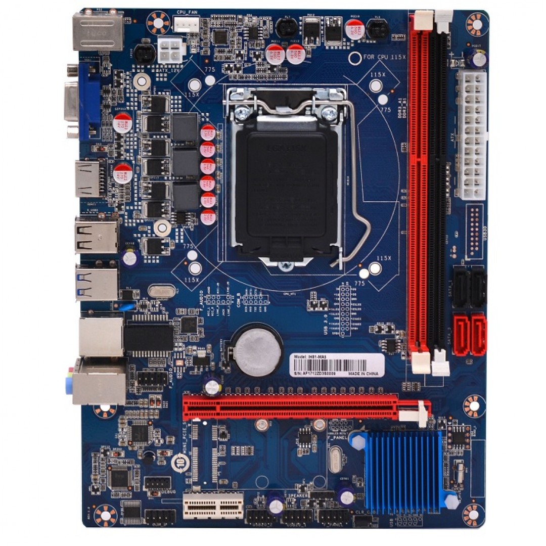 AFOX IH81-MA5 DDR3 4x Sata HDMI PCIe 16X v2.0 1150p mATX