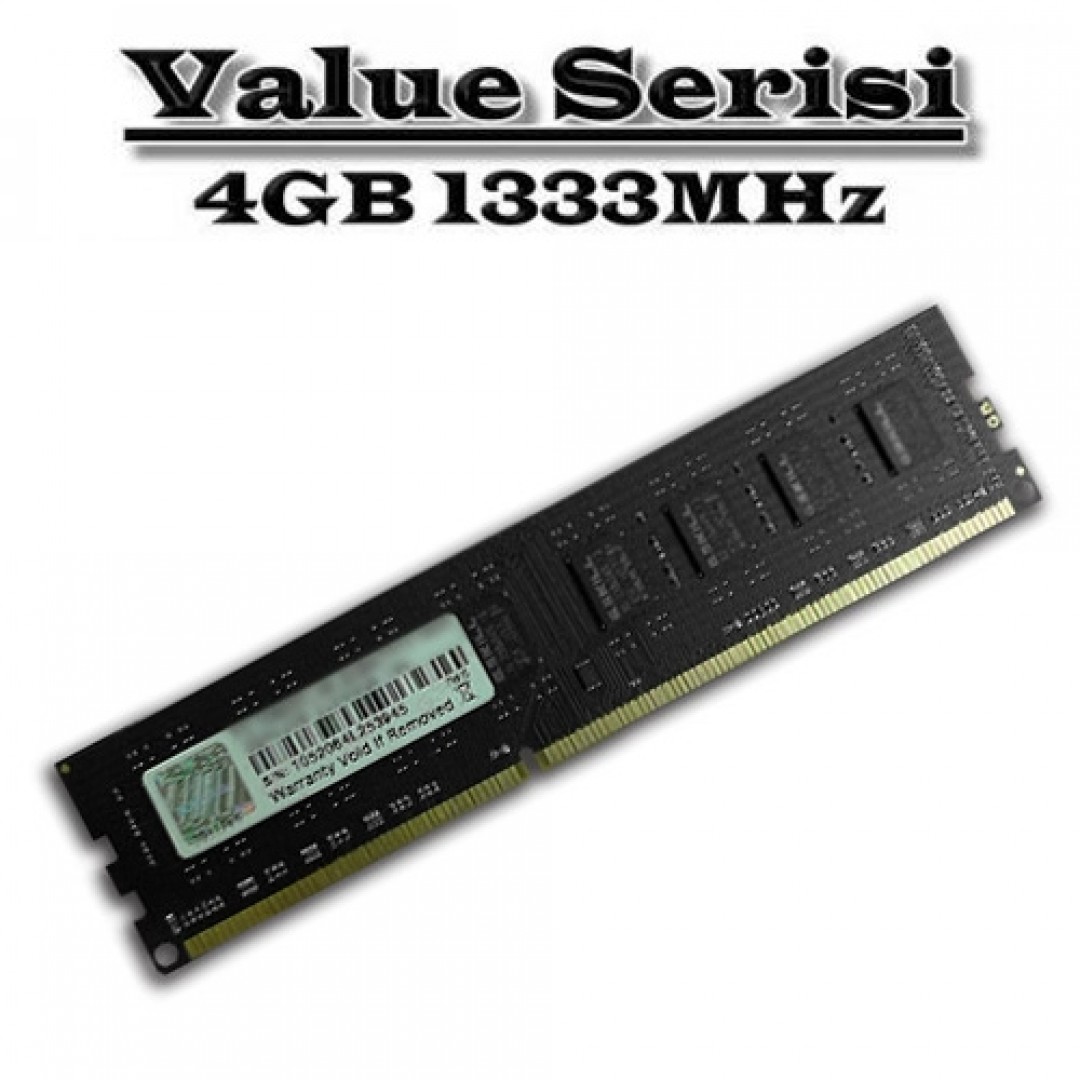 GSKILL 4GB DDR3 1333MHZ CL9 PC RAM VALUE F3-1333C9S-4GNS