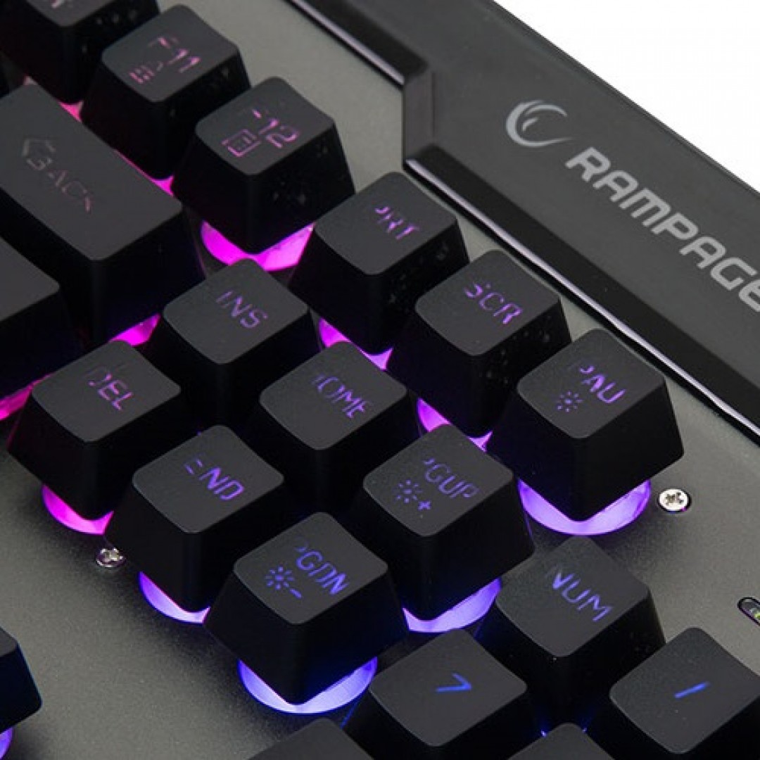 RAMPAGE KB-R79 USB Q Trk RGB Led Aydınlatmalı Alüminyum Gövde Siyah Gaming Klavye