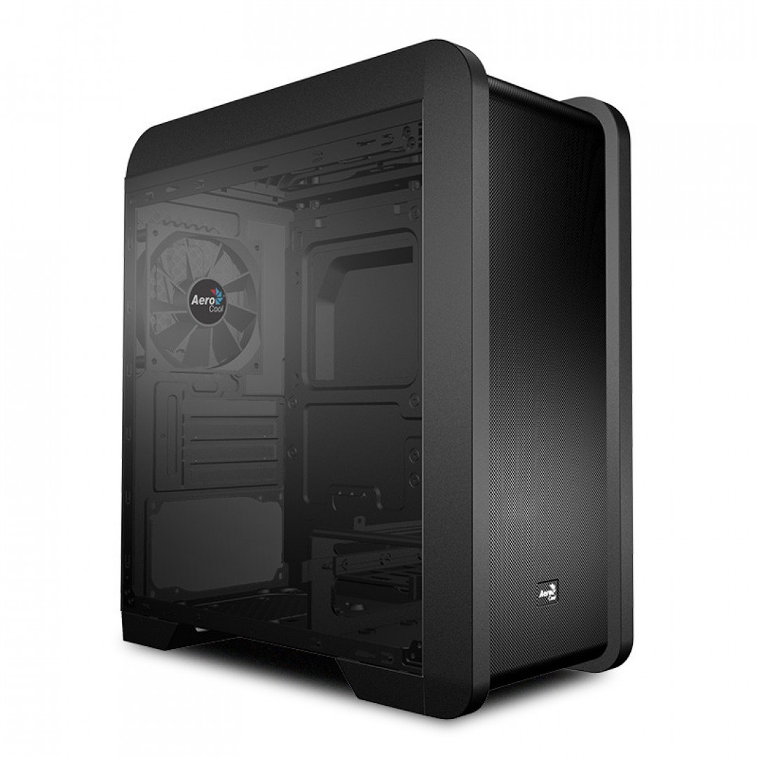 AEROCOOL POWERSIZ QS240 AE-QS240-BG 1X RGB FANLI GAMING MICRO-TOWER KASA SİYAH