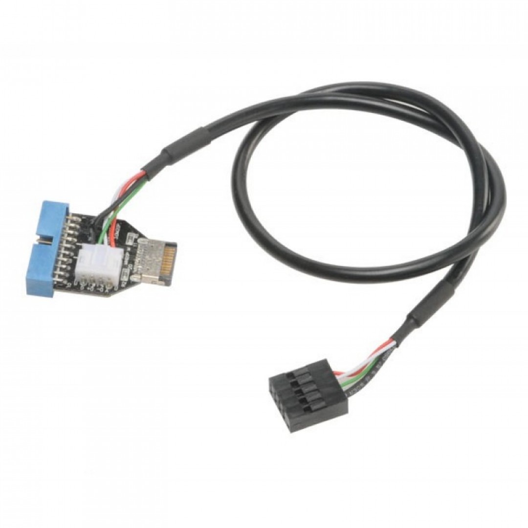 Akasa Internal USB 3.1 Gen2 to USB 3.1 Gen1 19Pin Dönüştürücü Kablo AK-CBUB38-40BK