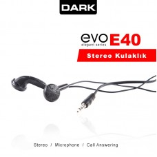 Dark Evo E40 Mikrofonlu Siyah Kulakiçi Kulaklık (Orjinal Ürün)