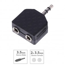 Dark DK-CB-AU35X235 3.5mm Stereo Erkek - 2 x 3.5mm Stereo Dişi Dönüştürücü Adaptör