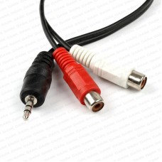 Dark 3.5mm Stereo Erkek - 2 x RCA Dişi (Analog Ses) Dönüştürücü Kablo