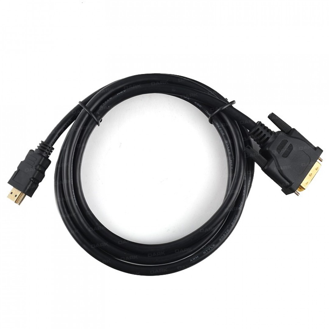 Dark 5m DVI - HDMI Çift Yönlü Görüntü Bağlantı Kablosu