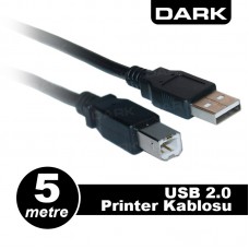 Dark USB 2.0 5m Printer ve Data Kablosu (B-Tip)