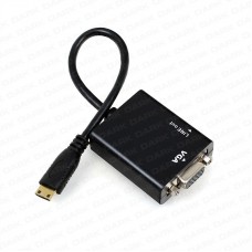 Dark mini HDMI - VGA ve SES Aktif Dijital- Analog Dönüştürücü