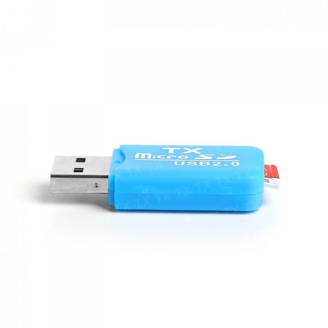 TX UCR204BL USB 2.0 MicroSD Kart Okuyucu - Mavi