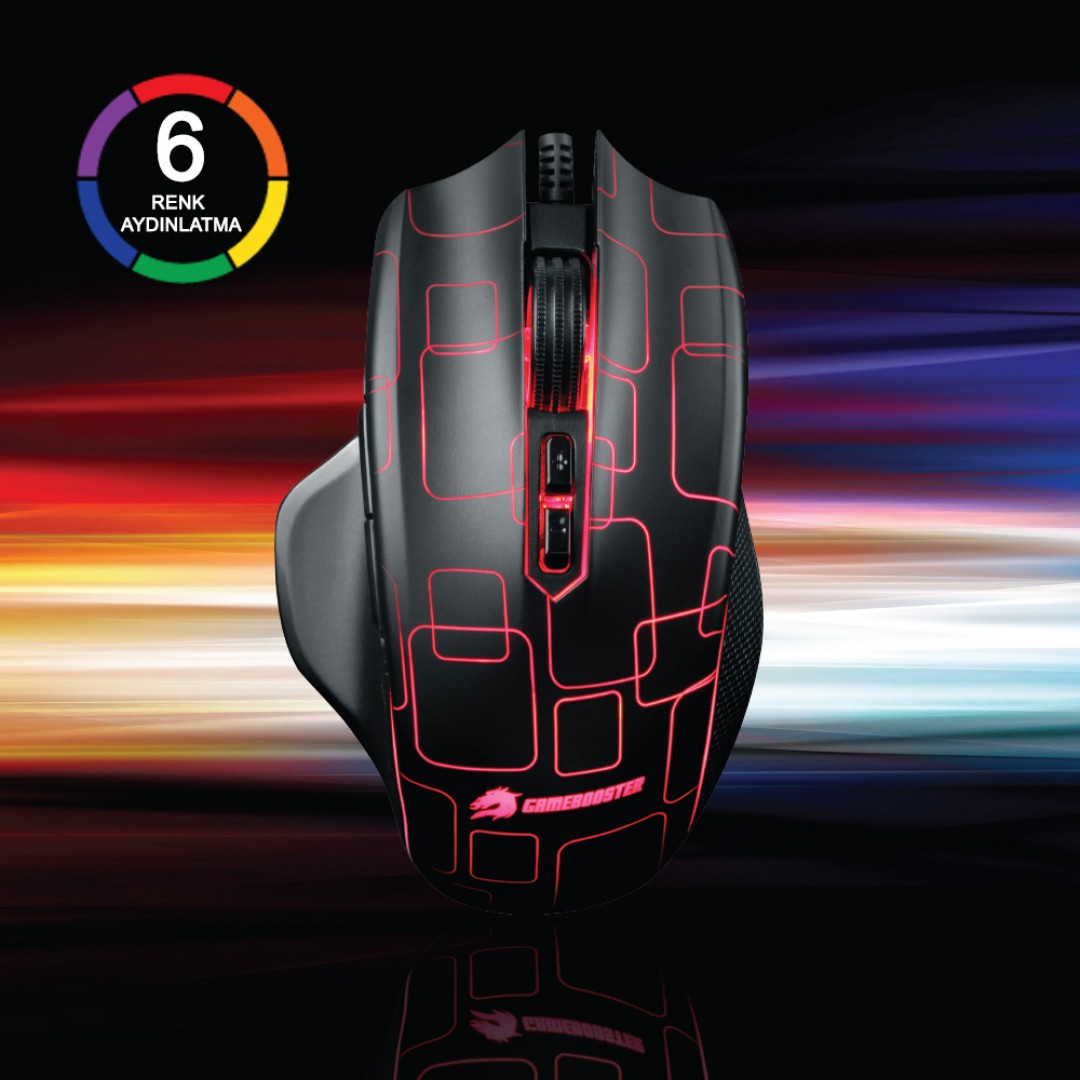 GameBooster M6 Phantom RGB Aydınlatmalı Profesyonel Gaming Mouse GB-M6