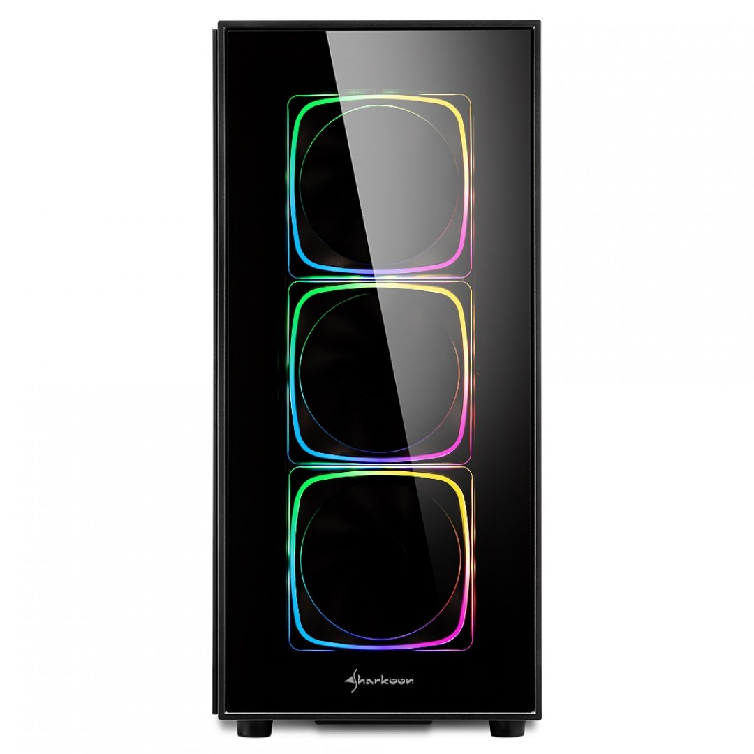 SHARKOON POWERSIZ TG6-RGB 4X ARGB FANLI GAMING MID-TOWER KASA