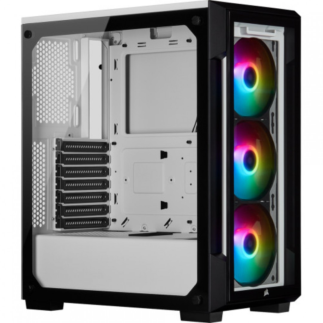 CORSAIR POWERSIZ ICUE 220T CC-9011191-WW 3X RGB FANLI GAMING MID-TOWER KASA BEYAZ