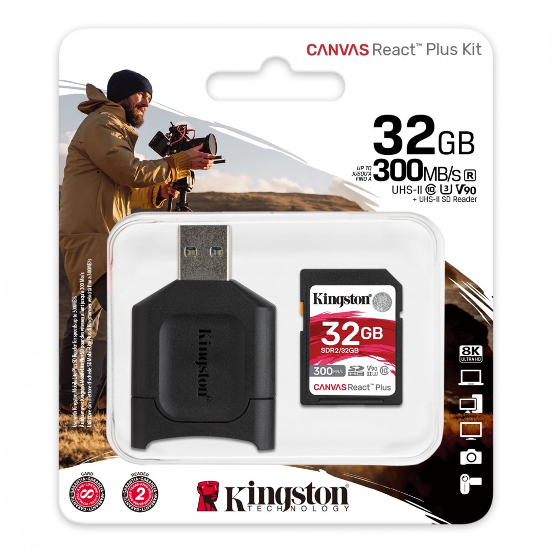 KINGSTON 32GB SDHC CLASS 10 Hafıza Kartı +Kart Okuyucu MLPR2/32GB