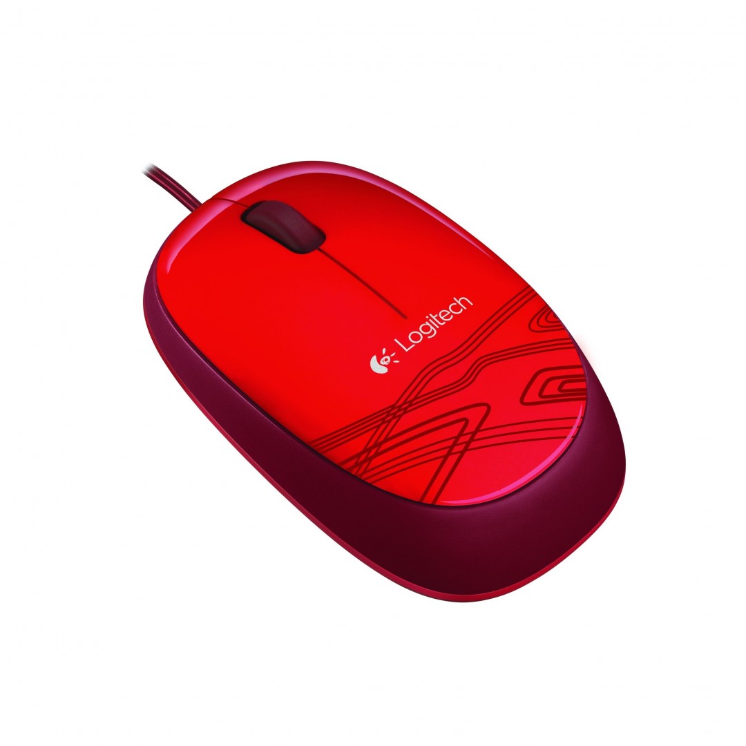 Logitech M105, Kablolu, USB Bağlantılı Optik Mouse, Kırmızı