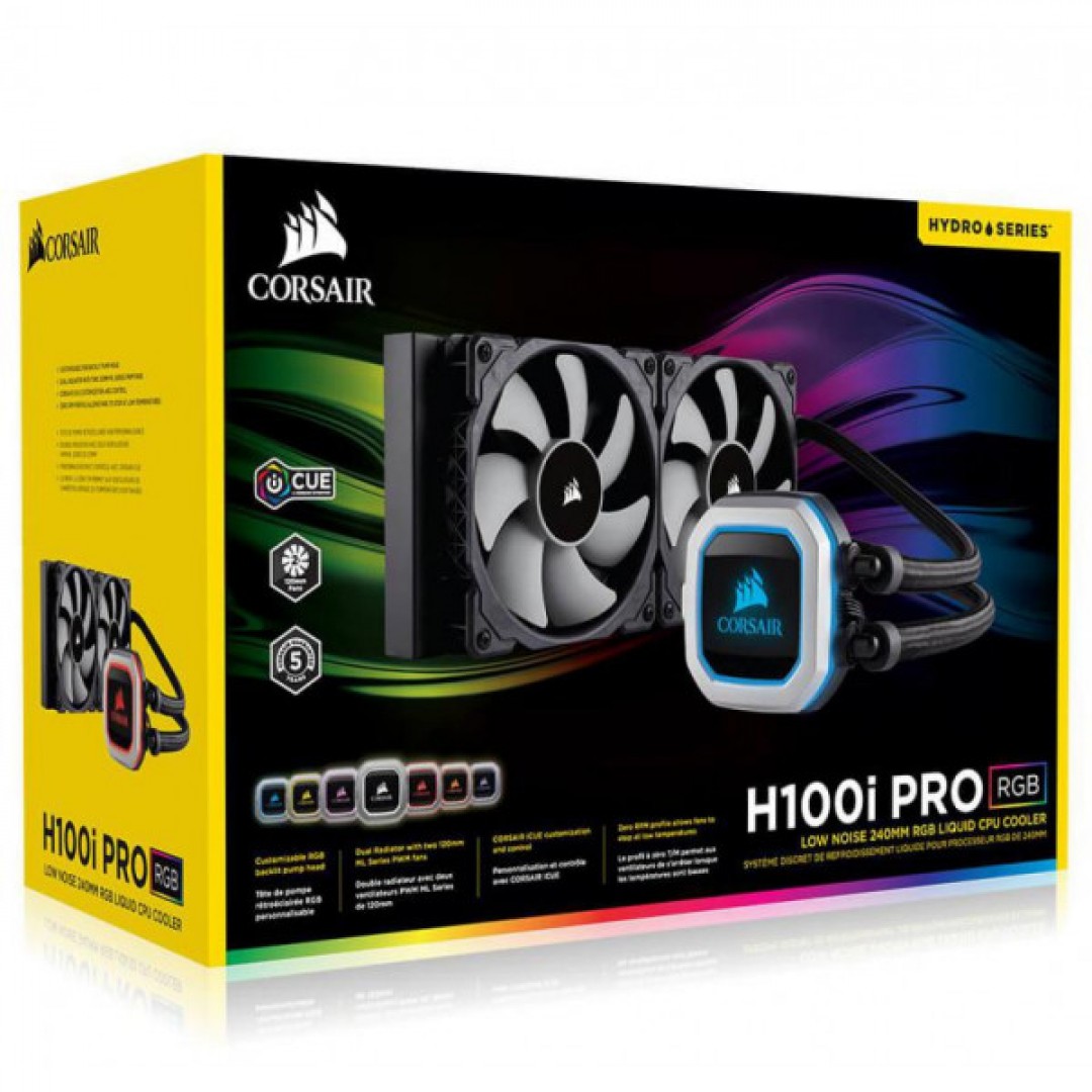 CORSAIR H100i PRO RGB CW-9060033-WW Intel,Amd Sıvı Soğutmalı İşlemci Fanı 240mm