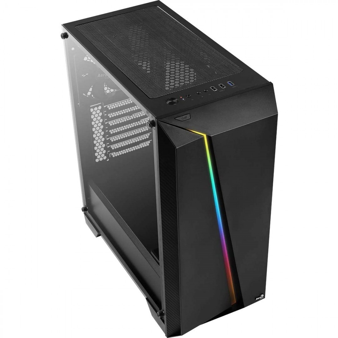 AEROCOOL POWERSIZ CYLON PRO AE-CYLN-PRO 1 X RGB FANLI GAMING MID-TOWER KASA Siyah