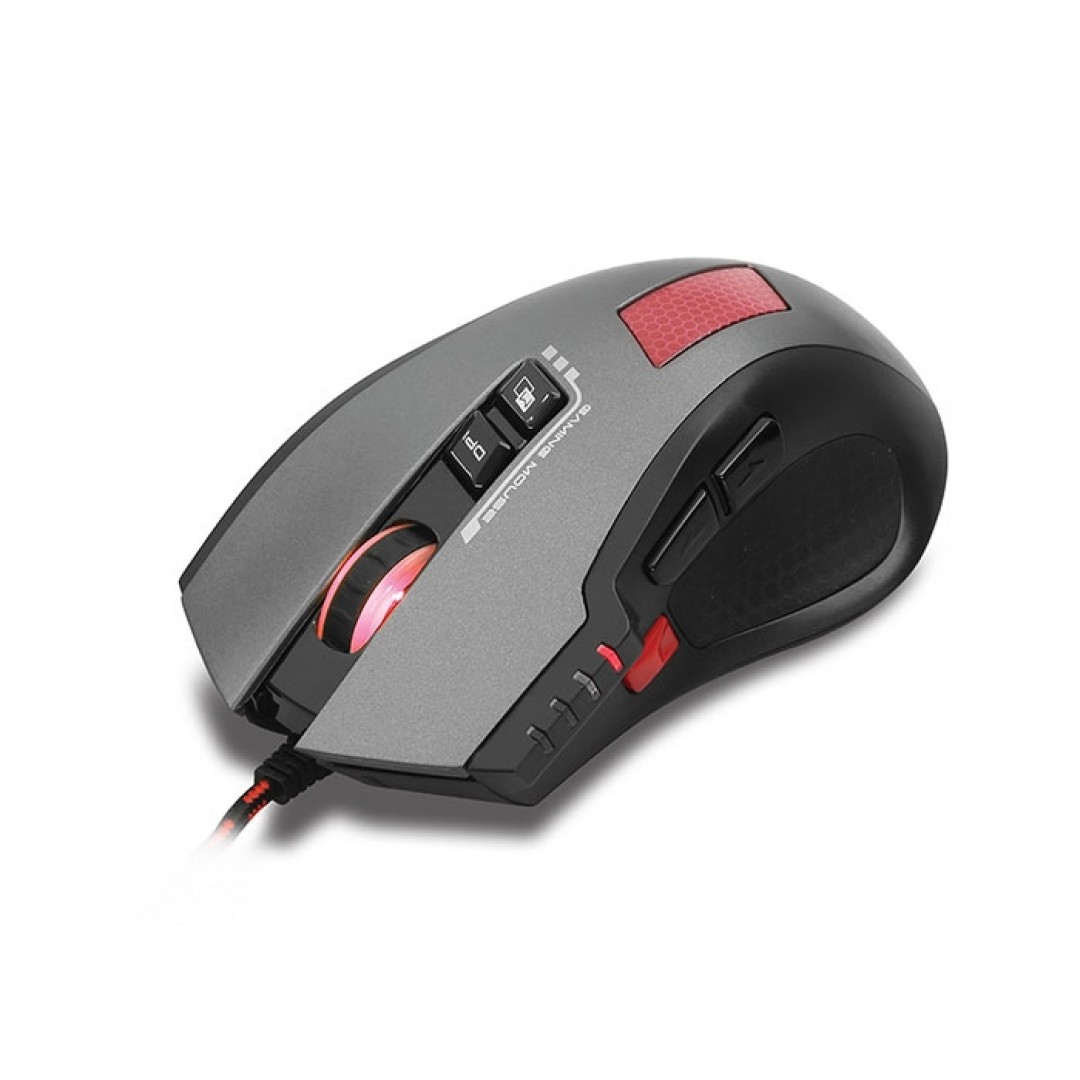 RAMPAGE SMX-R80 USB RGB Led Aydınlatmalı 3200dpi Gaming Optic Siyah/Gri Mouse