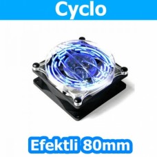 Thermaltake Cyclo 80 mm Efektli Mavi Ledli Kasa Fan