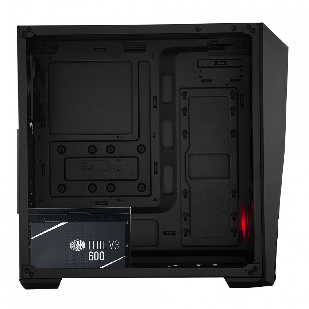 COOLERMASTER 600W K501L MCB-K501L-KANB60-S00 2X LED FANLI GAMING MID-TOWER KASA SİYAH