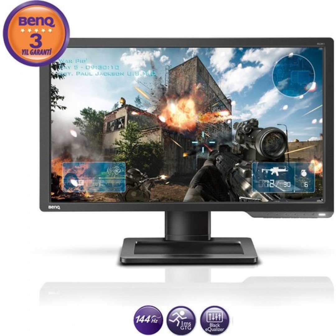 BENQ 24" XL2411P 1MS 144Hz DVI HDMI DP 1920X1080 e-SPORT GAMING MONİTÖR