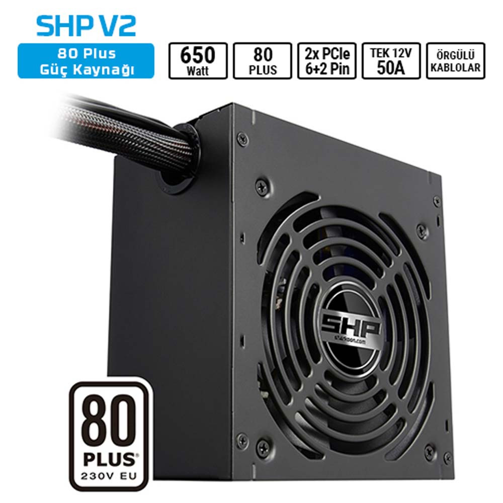 SHARKOON 650W SHP650 V2 80+ 12CM FANLI POWER SUPPLY