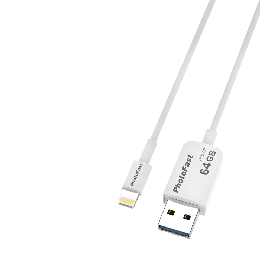 PHOTOFAST 64GB USB 3.0 PHOTO BACKUP CABLE Lightning ŞARJ KABLOLU USB BELLEK