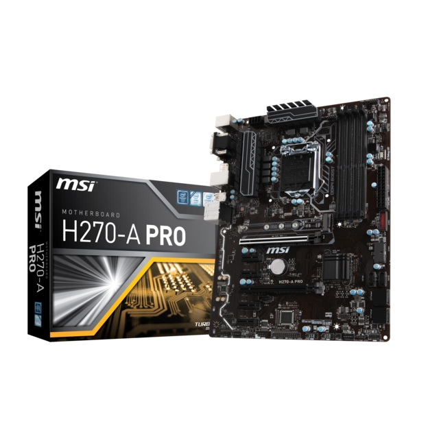 MSI H270 H270-A PRO DDR4 SATA3 M2 SATA DVI DP PCIe 16X v3.0 1151p ATX