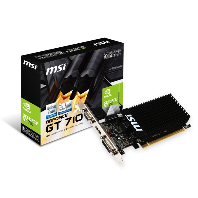 MSI 2GB GT710 2GD3H LP DDR3 64bit HDMI DVI PCIe 16X v2.0