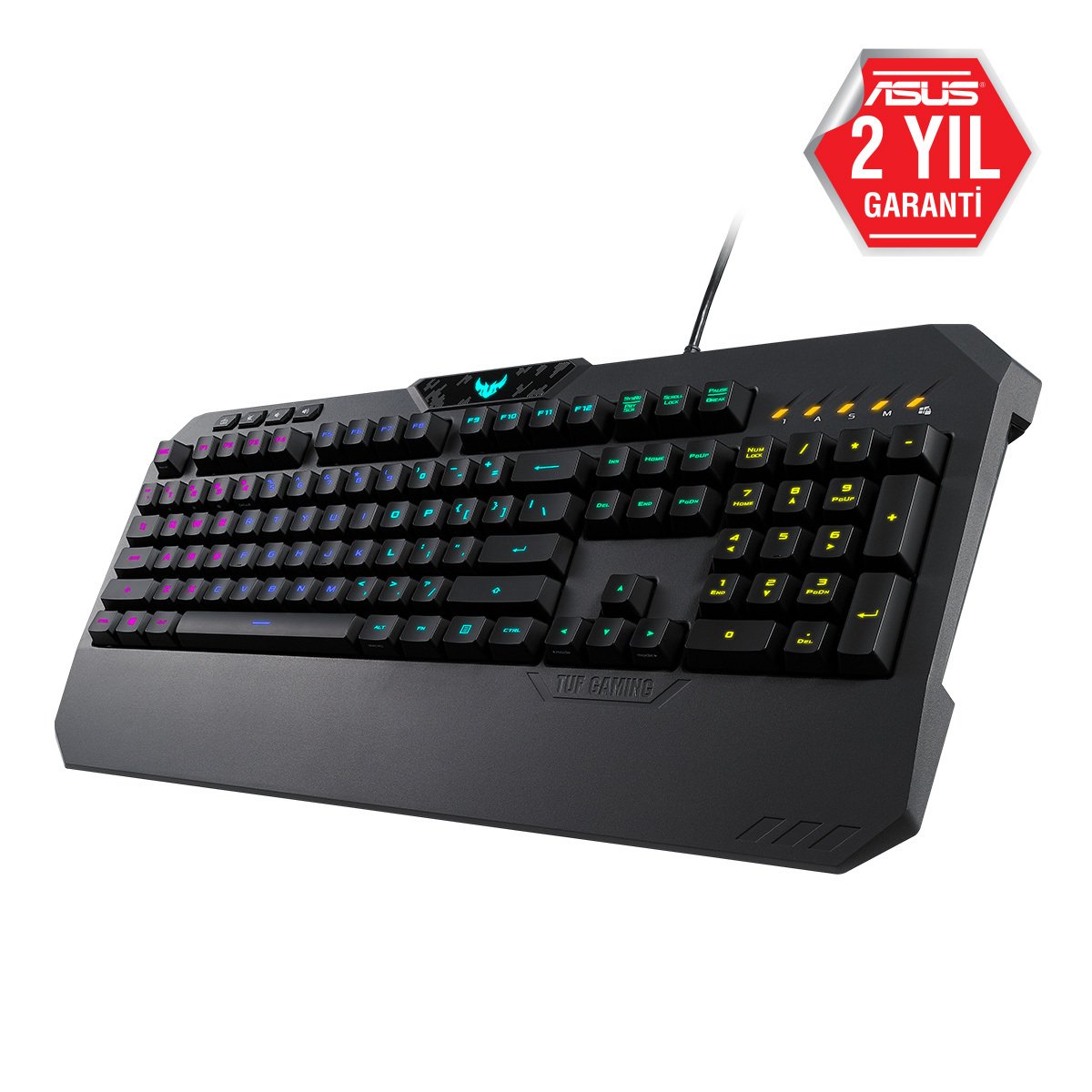 ASUS Q TRK RA02 TUF GAMING K5 Kullanışlı Mech-Brane tuş anahtarları Aura Sync aydınlatma RGB Klavye