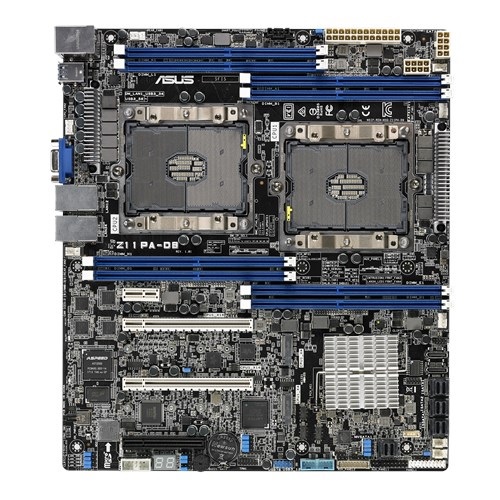 ASUS Z11PA-D8 WS DDR4 RDIMM SATA3 M2 PCIe NVME 9x Sata3 PCIe 16X v3.0 3647p çift işlemcili CEB