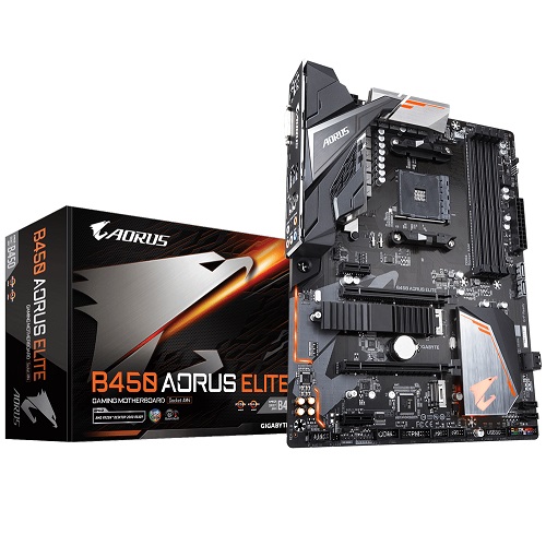 GIGABYTE B450 AORUS ELITE DDR4 SATA3 M2 PCIe NVME HDMI DVI PCIe 16X v3.0 AM4 ATX