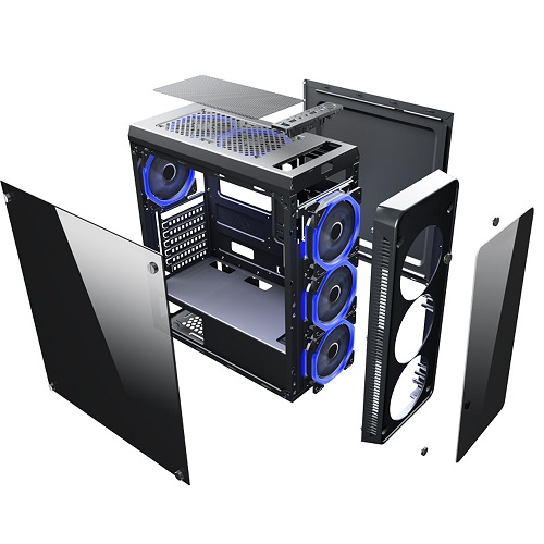 PowerBOOST POWERSIZ VK-G3904S GAMING MID-TOWER KASA SİYAH