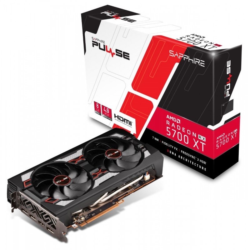 SAPPHIRE RX5700XT 8GB PULSE 11293-01-20G GDDR6 256bit HDMI DP PCIe 16X v4.0