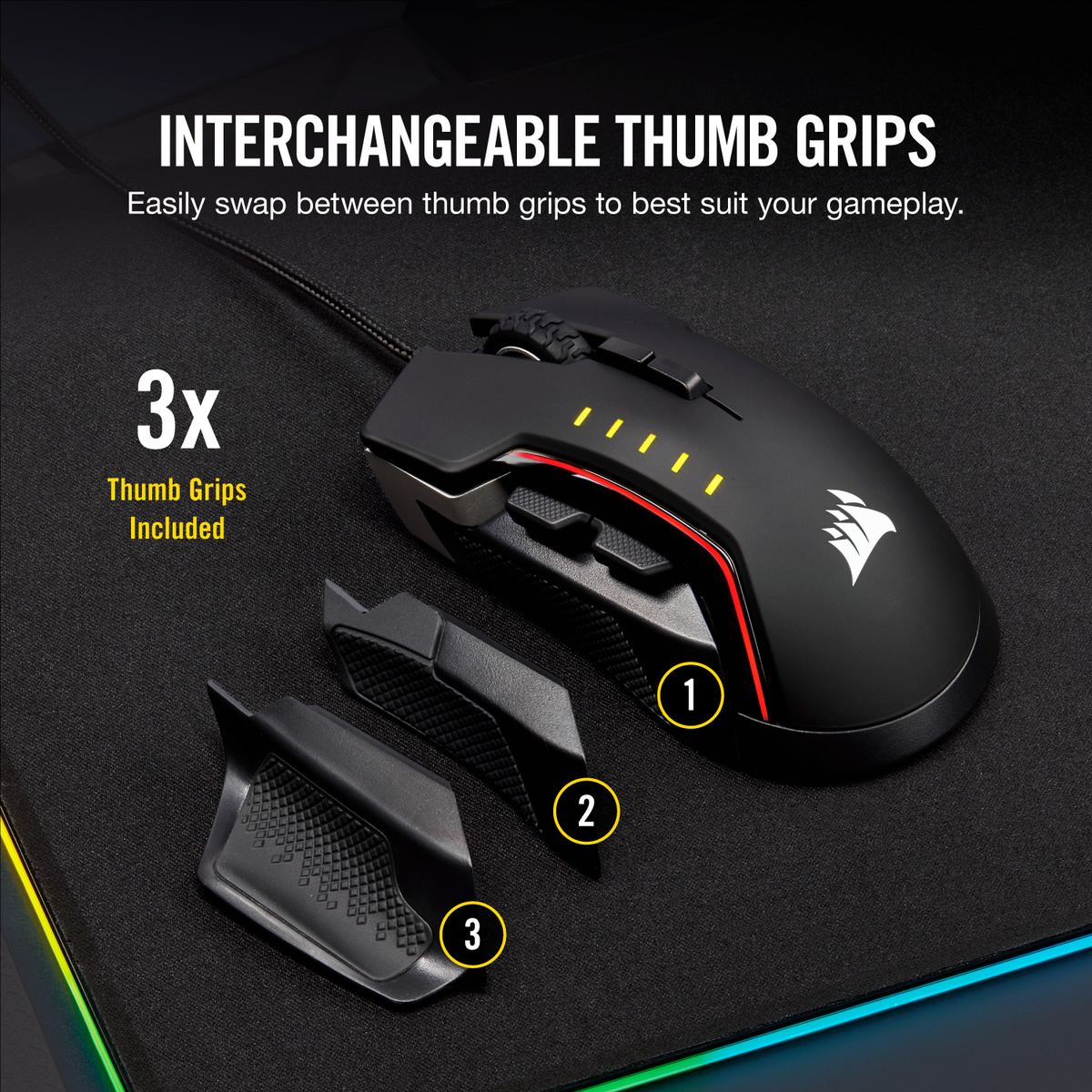 CORSAIR CH-9302311-EU GLAIVE RGB 18.000 DPI GAMING MOUSE